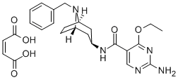 2-Amino-N-(8-benzyl-3-beta-nortropanyl)-4-ethoxy-5-pyrimidinecarboxami de maleate Structure