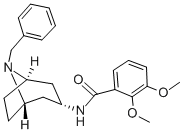 2,3-ジメトキシ-N-[(1R,5S)-8-(フェニルメチル)-8-アザビシクロ[3.2.1]オクタ-3β-イル]ベンズアミド 化学構造式