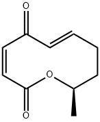 (3Z,6E,R)-9,10-ジヒドロ-10-メチル-2H-オキセシン-2,5(8H)-ジオン 化学構造式