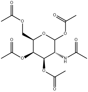 2-アセトアミド-2-デオキシ-D-ガラクトピラノース-1,3,4,6-テトラ-O-アセタート 化学構造式
