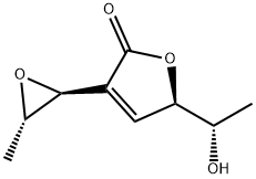 [5R,(+)]-5-[(S)-1-Hydroxyethyl]-3-[(2S)-3-methyloxirane-2-yl]furan-2(5H)-one Structure