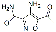 3-Isoxazolecarboxamide, 5-acetyl-4-amino- (9CI) Struktur