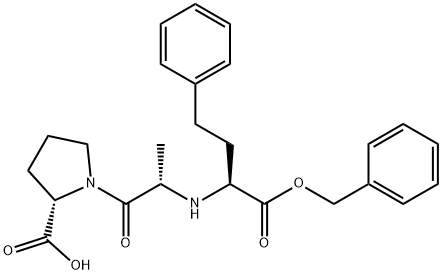 （S）-1- [N- [3-苯基-1-[（苯基甲氧基）羰基]丙基] -L-丙氨酰基] -L-脯氨酸, 76391-33-8, 结构式
