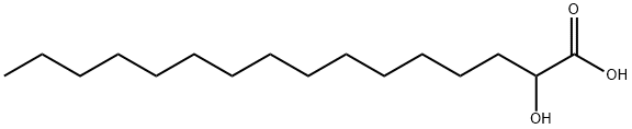 2-ヒドロキシパルミチン酸 化学構造式