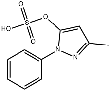 1H-Pyrazol-5-ol, 3-methyl-1-phenyl-, hydrogen sulfate (ester) Struktur