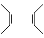 1,2,3,4,5,6-ヘキサメチルビシクロ[2.2.0]ヘキサ-2,5-ジエン 化学構造式