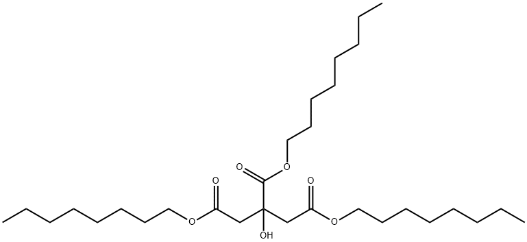 1,2,3-Propanetricarboxylic acid, 2-hydroxy-, trioctyl ester Struktur
