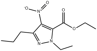 1-ETHYL-4-NITRO-3-PROPYL-1H-PYRAZOLE-5-CARBOXYLIC ACID ETHYL ESTER 结构式