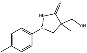 4,5-dihydro-3-hydroxy-4-methyl-1-(p-tolyl)pyrazole-4-methanol Structure