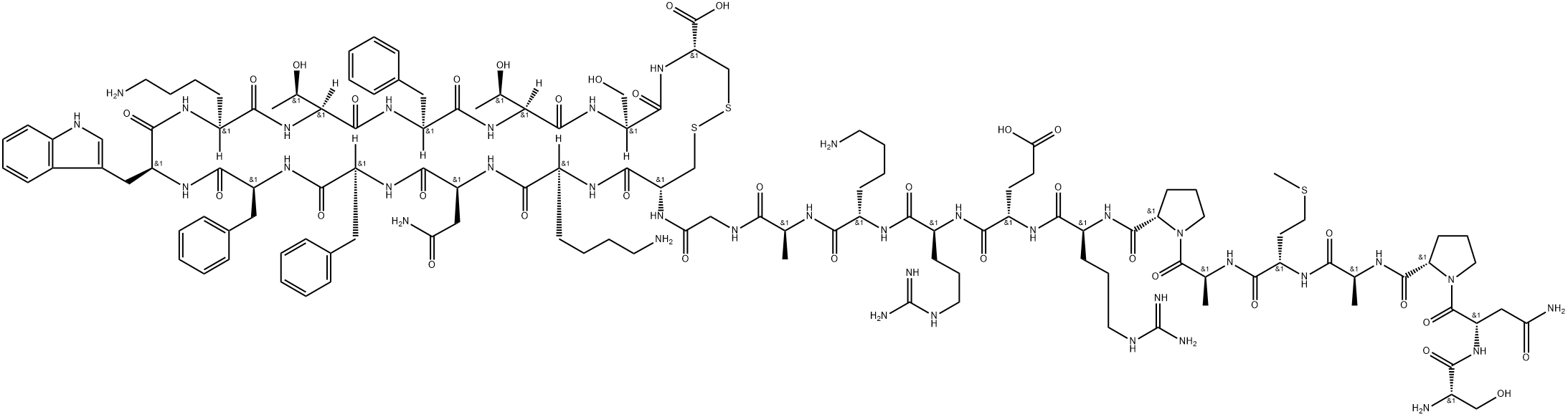 ソマトスタチン-25 化学構造式