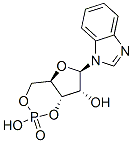 1H-Benzimidazole, 1-(3,5-O-phosphinico-beta-D-ribofuranosyl)- Struktur