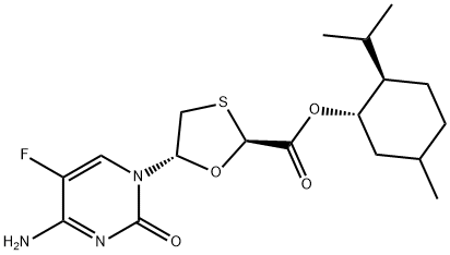 5-Fluoro ent-LaMivudine Acid D-Menthol Ester Structure