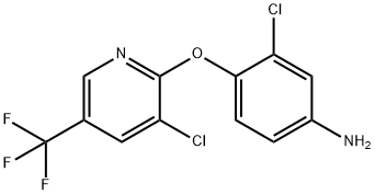 3-CHLORO-4-([3-CHLORO-5-(TRIFLUOROMETHYL)-2-PYRIDINYL]OXY)ANILINE Struktur