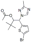 1H-1,2,4-Triazole-1-ethanol, .beta.-(5-bromo-2-thienyl)methyl-.alpha.-(1,1-dimethylethyl)-, acetate (ester) Structure