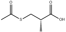 (S)-(-)-3-(アセチルチオ)イソ酪酸 化学構造式