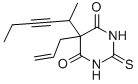 5-hex-3-yn-2-yl-5-prop-2-enyl-2-sulfanylidene-1,3-diazinane-4,6-dione 化学構造式