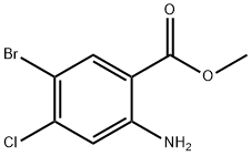 2-氨基-5-溴-4-氯苯甲酸甲酯, 765211-09-4, 结构式
