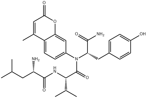 H-LEU-VAL-TYR-AMC Structure