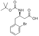 BOC-(R)-3-氨基-4-(2-溴苯基)-丁酸,765263-36-3,结构式