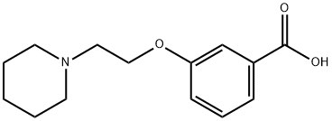3-[2-(piperidin-1-yl)ethoxy]benzoic acid 化学構造式