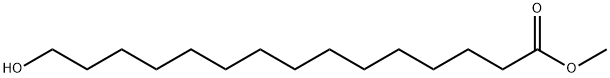 15-ヒドロキシペンタデカン酸メチル 化学構造式