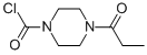 1-Piperazinecarbonyl chloride, 4-(1-oxopropyl)- (9CI) Structure