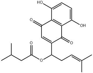异戊酰紫草素,76549-35-4,结构式