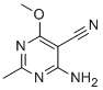 4-AMINO-6-METHOXY-2-METHYLPYRIMIDINE-5-CARBONITRILE Struktur
