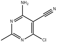 4-AMINO-6-CHLORO-2-METHYLPYRIMIDINE-5-CARBONITRILE Structure