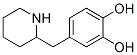 1,2-Benzenediol, 4-(2-piperidinylmethyl)- (9CI) Struktur
