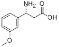 (R)-3-アミノ-3-(3-メトキシフェニル)プロパン酸 化学構造式