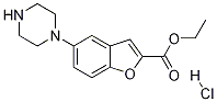 5-(1-piperazinyl)-2-Benzofurancarboxylic acid ethyl ester Monohydrochloride 化学構造式