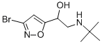 3-ブロモ-α-[[(1,1-ジメチルエチル)アミノ]メチル]-5-イソオキサゾールメタノール 化学構造式