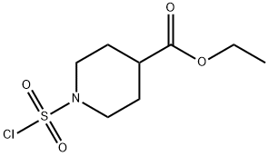 1-(クロロスルホニル)-4-ピペリジンカルボン酸エチル 化学構造式