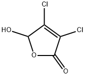 3,4-ジクロロ-5-ヒドロキシフラン-2(5H)-オン 化学構造式