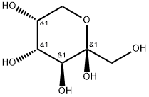β-D-フルクトピラノース 化学構造式