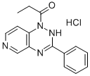 1,2-Dihydro-1-(1-oxopropyl)-3-phenylpyrido(3,4-e)-1,2,4-triazine hydro chloride Structure