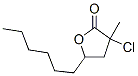 3-chloro-5-hexyl-3-methyldihydrofuran-2(3H)-one Structure