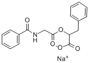 hippuryl-dl-phenyllactic acid sodium salt Structure
