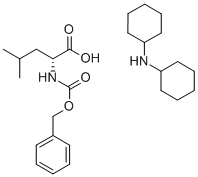 N-苄氧羰基-D-亮氨酸二环己胺盐 结构式