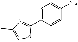 4-(3-メチル-1,2,4-オキサジアゾール-5-イル)アニリン 化学構造式