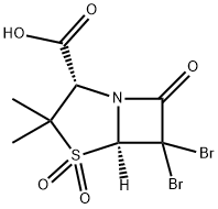 6,6-ジブロモペニシラン酸S, S-ジオキシド 化学構造式