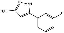 5-(3-氟苯基)-2H-吡唑-3-胺,766519-89-5,结构式