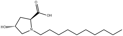 (4R)-1-癸基-4-羟基-L-脯氨酸, 76652-68-1, 结构式