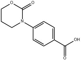 4-(2-オキソ-1,3-オキサジナン-3-イル)安息香酸 化学構造式