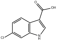 6-クロロインドール-3-カルボン酸 化学構造式