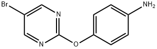 4-[(5-ブロモ-2-ピリミジニル)オキシ]アニリン 化学構造式
