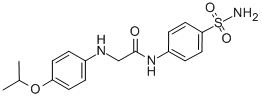 ACETAMIDE, N-[4-(AMINOSULFONYL)PHENYL]-2-[[4-(1-METHYLETHOXY)PHENYL]AMINO]- Struktur