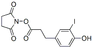 1-[3-(4-ヒドロキシ-3-ヨードフェニル)プロピオニルオキシ]-2,5-ピロリジンジオン 化学構造式