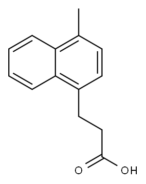 3-(4-甲基萘基)丙酸, 76673-34-2, 结构式